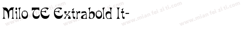 Milo TE Extrabold It字体转换